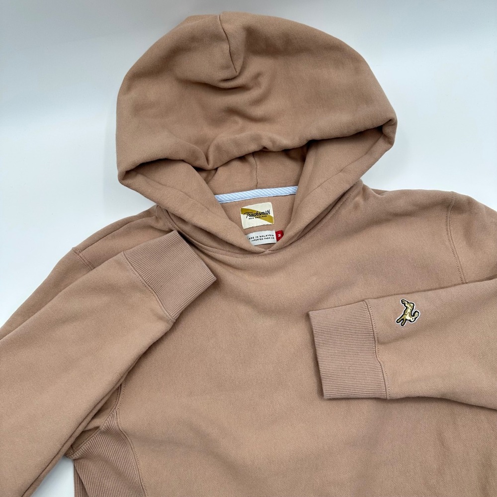 Tracksmith Trackhouse Hoodie Mens Medium Mauve Taupe Reverse Weave Sweatshirt M